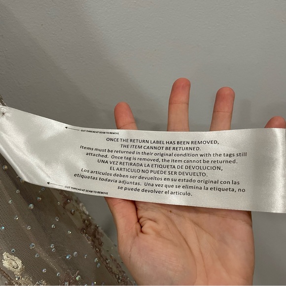 Mac Duggal 20211 Dusty Rose Beaded Faux Wrap Gown 16 - Picture 6 of 11